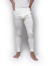 Mens Baselayers Thermal Spencers Pure Wool 200gsm Long Johns Pants Beige