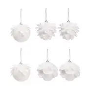 White Christmas Balls Xmas Tree Hanging Foam Amosphere Decorations Petals3211