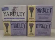 VINTAGE 90's Lot of (4) Yardley of London Soap English Lavender Bar 4.25 oz NIP