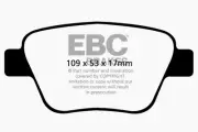 EBC DP42075R Disc Brake Pad Set FITS 10 13 audi a3 2 0 turbo bosch rear caliper (for: Audi)