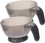 Baluue 2pcs Dye Mixing Bowls Hair Color Treatments Tinting Hair Bleaching Bowl Hair Coloring Tool Hair Tint Bowl Foil for Hair Highlights Hair Highlighting Kit Color Bowls Black Plastic