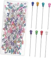 DOITOOL 200Pcs Gourd Head Push Pins Beaded Needles for Crafts Sewing DIY Projects Wedding Bouquet Decoration Easy to Use Portable Storage Case