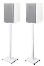 2) White 37” Steel Stands For MartinLogan Motion 15 Bookshelf Speakers