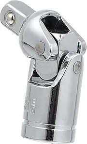 Uonlytech 1pc Universal Joint Rotary Joint Sleeve Auto Parts Practical Steering Sockets Auto Repair Hardwares Tools Steering Socket Wrench Extension Rod Silver -v Chrome Vanadium Steel