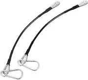 Gym Extension Cables 10" Long - Compatible with Home Gym Machines - Accessories for Lat/Tricep Pull Down & Leg Extensions (1 Pair) - Extend Your Workout Angle