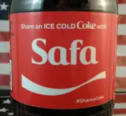 Share A Coke With Safa Limited Edition Coca Cola Bottle 2017 USA