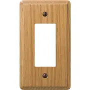 Amerelle 1-Gang Solid Oak Rocker Decorator Wall Plate, Light Oak 901RL Amerelle