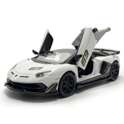 1/32 Lamborghini Aventador SVJ 63 Model Car Diecast Boys Toys Kids Gifts White