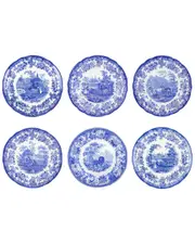 Spode "Blue Room" Set of 6 Zoological Plates