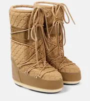 [Moon Boot] Moon Boot Icon Quilt snow boots UK 6 brown