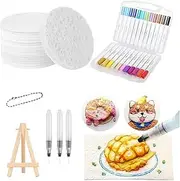 Magic Puffy Paint, 3D Drawing Magic Canvas Sponge, Puffy Popcorn Drawing Texture Painting Kit, Foam Texture Painting Kit, 10PcsPaint Paper (Heart-Shaped)
