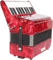 22 Keys 8 Bass Piano Accordion, Solo And Ensemble, Music Accordion Instrument, Musical Instrument For Kids, Home And Classroom(Red)