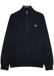 PS Paul Smith Half-zip Cotton Jumper - Navy - Xxl XXL