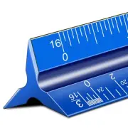 Architectural Scale Ruler, 12'' Imperial Architect Scale, Engineer Blue
