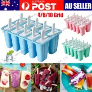 Silicone Ice Lolly Popsicle Frozen Mould Ice Cream Maker Yogurt Icebox Mould AU
