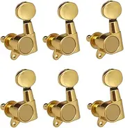 Guitar String Tuning Pegs Tuning s Heads G r Tuners Tuning Keys Oval Button 6 Left for Electric Guitar or Acoustic Guitar Chrome Gold Gold 6 Left