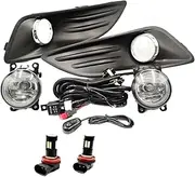 Car Front Fog Lights 1 Set For Fiesta 2013 2014 2015 2016 2017 Led Front Bumper Fog Lamp Fog Light Wire Harness Fog Lamp Grille Cover