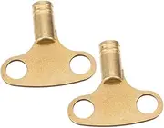 Cabilock 2pcs Copper Radiator Air Vent Key Tool for Efficient Heating User Friendly Bleed Key for Easy Operation Compatible with Radiators and Components Air Bleeding Process