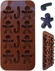 Spice Man Chocolate Mould, Spice Man Cake Mould, 12 Cavities Baking Mould - Christmas Mould, Sugarcane Mould for Baking Chocolates, Candy and Cookies