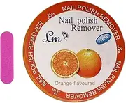 25PCS Nail Varnish Remover Pads in Box, Orange Lint Free Wipes Nail Pads, Natural Ingredients Nail Polish Remover,Nail Wipes for Gel Polish,Portable Travel Size (Orange)