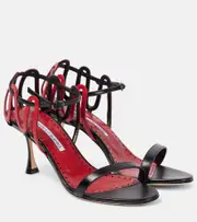 [Manolo Blahnik] Manolo Blahnik Chafarsan 70 leather sandals AU 9 black