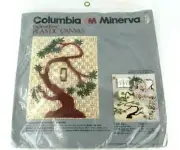 VTG New Columbia Minerva Plastic Canvas Oriental Wicker Switch Plate Cover KIT