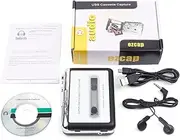 4.3inch Cassette Player,Tape Cassette to MP3 o Converter, Cassette Player Music e Player Compat with Laptop and PC Multifunction MP3CD Converter ta ic Black One Size