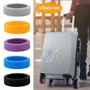 8PCS/Set Silicone Travel Luggage Caster Shoes Luggage