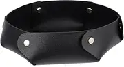 ADOCARN Sturdy Leather Dice Storage Box Pu Dice Folding Tray Compact for Cd Mobiles Watches Keys Jewelry