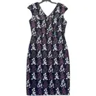 Brooks Brothers Women’s Plus Size Floral Print Women's Sheath Dress Size 16 NEW