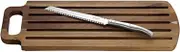 Laguiole Silhouette Acacia Bread Board & Knife 2 Piece Set, Stainless Steel Bread Knife
