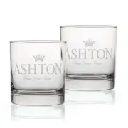 New - Ashton Cigars Whiskey Rocks Glasses - Set of 2