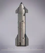 SpaceX Starship rocket model / spacecraft miniature - 12" tall