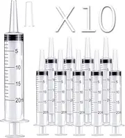 20ml Syringe with Caps (10 pcs), Suitable for Feeding Newborn Small Animals, Also Suitable for Liquid Extraction, Adding Ink, Watering Flowers, etc.