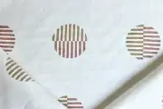 Schumacher Ando Handblock Print in Rust & Ochre, linen fabric by the yard
