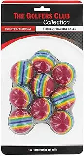 Foam Practise Balls The Golfers Club Foam Practice Golf Balls (Multi-Coloured) x 9