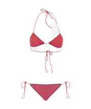 Oséree Shade Halterneck Tie Fastened Bikini Set XL,L,M White