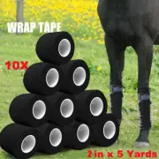 24 Rolls Stretch Bandage Wraps 2 Inch x 5 Yards Cohesive Vet Tape With Box