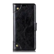 Copper Buckle Side-corner Fixed Retro Texture Horizontal Flip Leather Case For Galaxy S10e, With Holder & Three Cards
