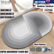 Super Absorbent Bath Mat Non-Slip Quick Drying Bathroom Rug door Floor Carpet D