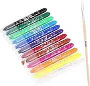 12 in 1 Boys and Girls Art Tools Boys and Girls Washable Crayons Oil Painting Sticks Rotating Design Art Kit for Toddlers