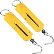 [OSOLADY] 2pcs Portable Mechanical Luggage Scale Hooks 25kg Fish Scale Spring Scale for Outdoor Travel Household Shops