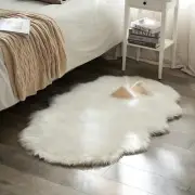 MIULEE Luxury Soft Fluffy Area Rug 3x5 Feet, Faux 3 x 5 ft Sheepskin, White