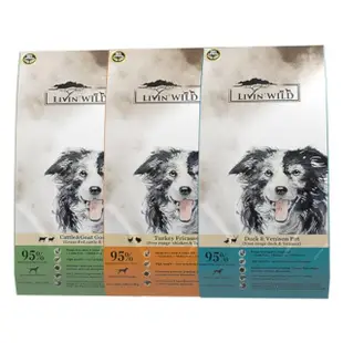 【Livin Wild野宴】全齡犬草飼無穀配方15lbs/6.8kg草飼牛&山羊/放養雞&火雞/放養鴨&鹿(狗飼料/犬糧/狗乾糧)