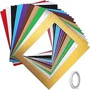 Cardboard Photo Frames Mats 20pcs Set 10 Inch Picture Frames Decorative Mats for Artwork Display