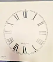 NEW HAVEN PAPER CLOCK DIAL FACE