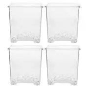 4 Pcs Transparent chid Pots Acrylic Flower Pot Plant Nursery Pots Breathing Plan