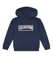 [Vilebrequin Kids] Vilebrequin Kids Gary logo cotton jersey hoodie Y 14 blue