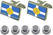 [Select Gifts] Shirt Dress Studs Chania City Greece Flag Cufflinks