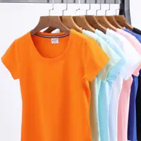 在飛比找ETMall東森購物網優惠-修身純色圓領韓版上衣短袖T恤